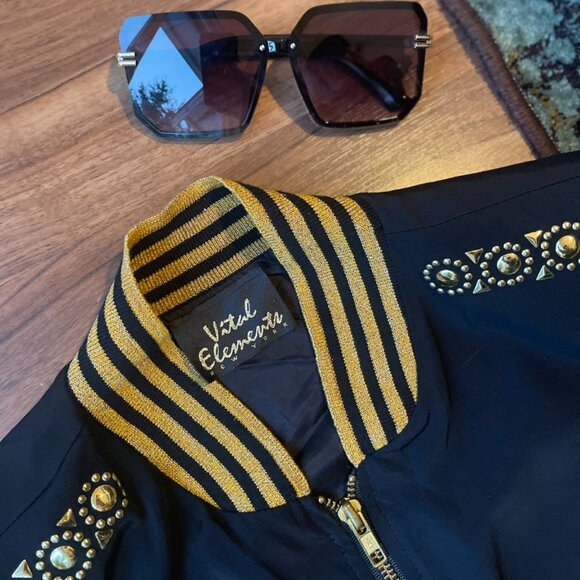 Vintage Bomber Sz L - Vital Elements Label - Picture 3 of 8